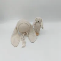 Newborn Photography Props Hat Dolls Sets Hand Knitted Animals Bunny Bear  Bonnet Sets  Baby Photo Studio Accessories 1