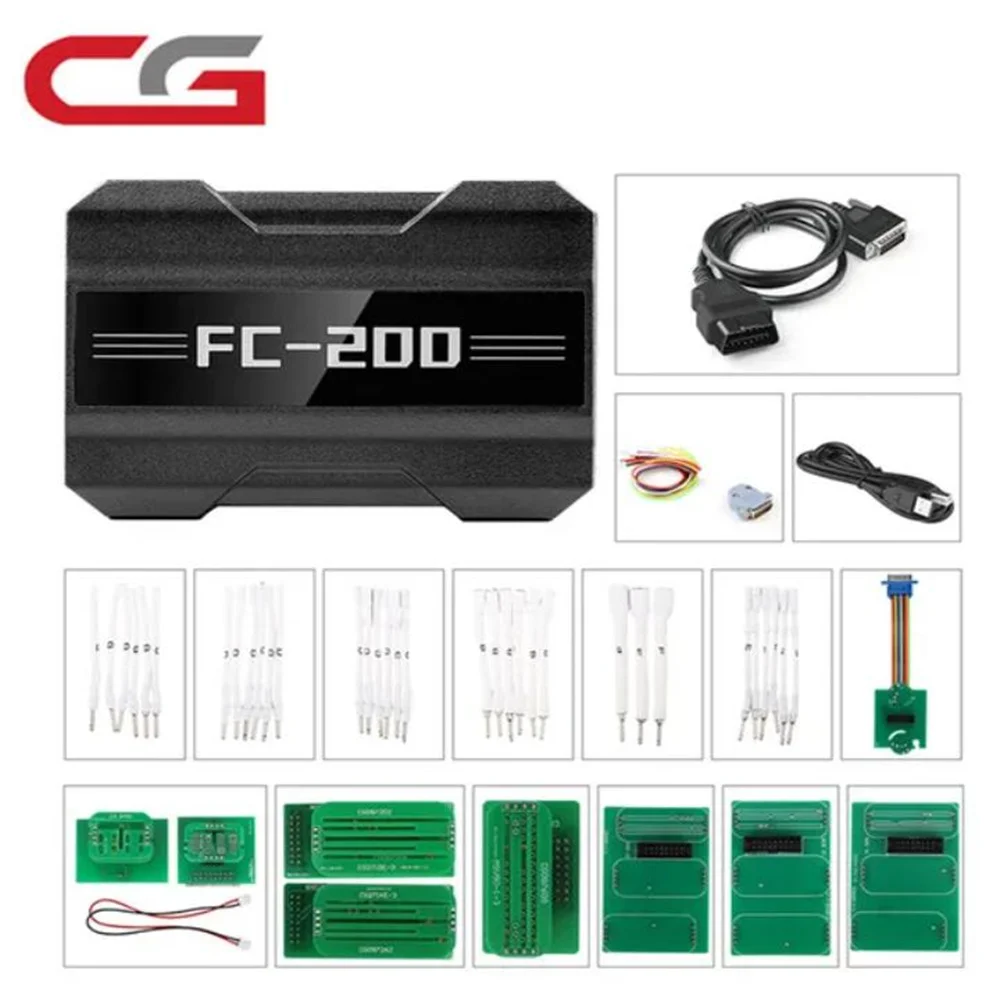 

ECU Программатор CG CGDI FC200, полная версия, поддержка 4200 ECUs, 3 режима работы, адаптер MPC5XX