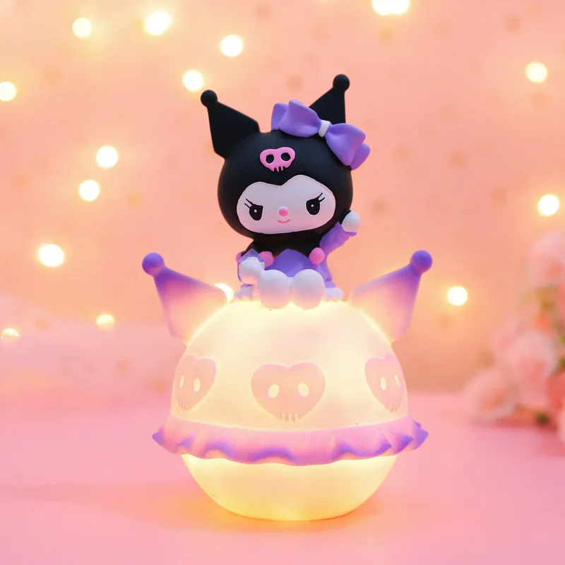 

Kawaii Sanrio Night Light Anime Kuromi Melody Cartoon Star Lamp Children's Bedroom Bedside Atmosphere Lamps Decoration Kids Gift