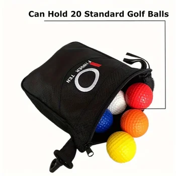 Golf Pouch Bag Ball Holder Valuable for Men Women Hook to Attach Bag Lightweight Portable Accessories 2