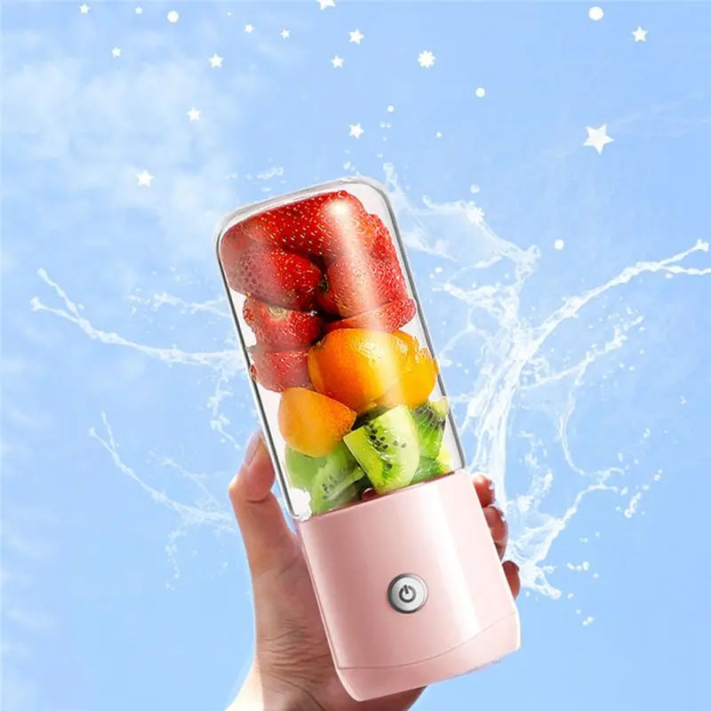 T78C 380ML 휴대용 블렌더 스무디 쥬서 컵 USB 충전식 가정용 여행용 개인용 전기 과일 믹서-그린