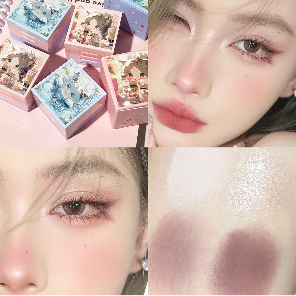 4-in-1 Makeup Palette Matte Pearlescent Eyeshadow Blush Highlighter Contouring Four-layer All-in-one Palette Brightening Skin