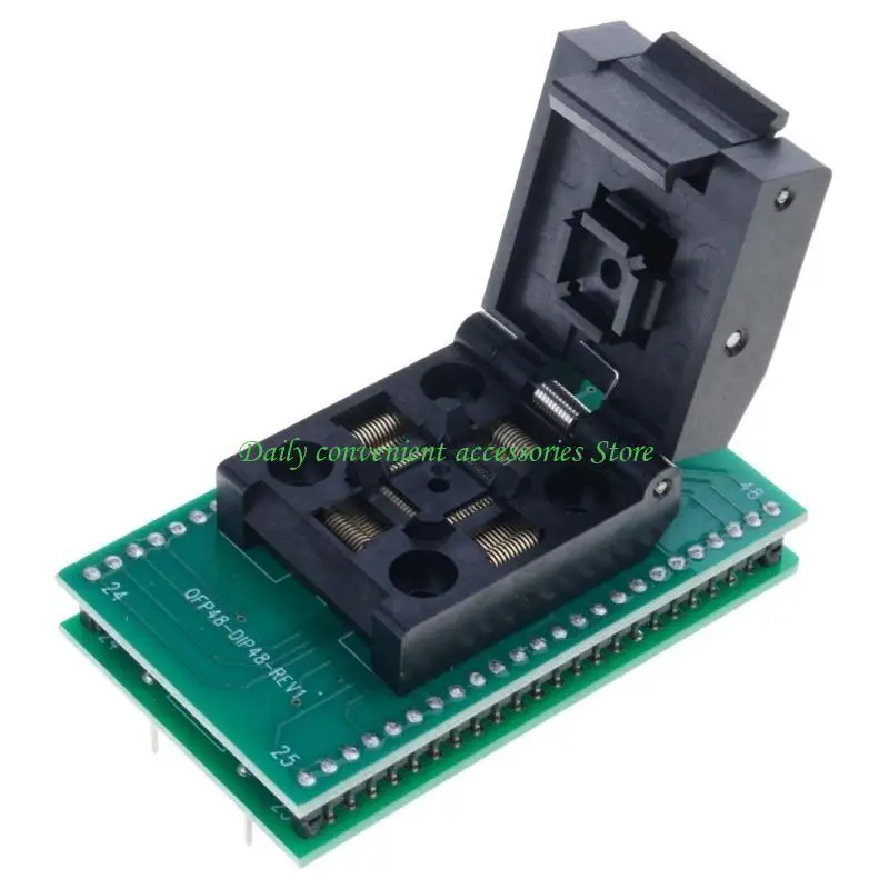 97QB 칩 프로그래밍을 위한 사용하기 쉬운 QFP48-DIP48 변환기 소켓
