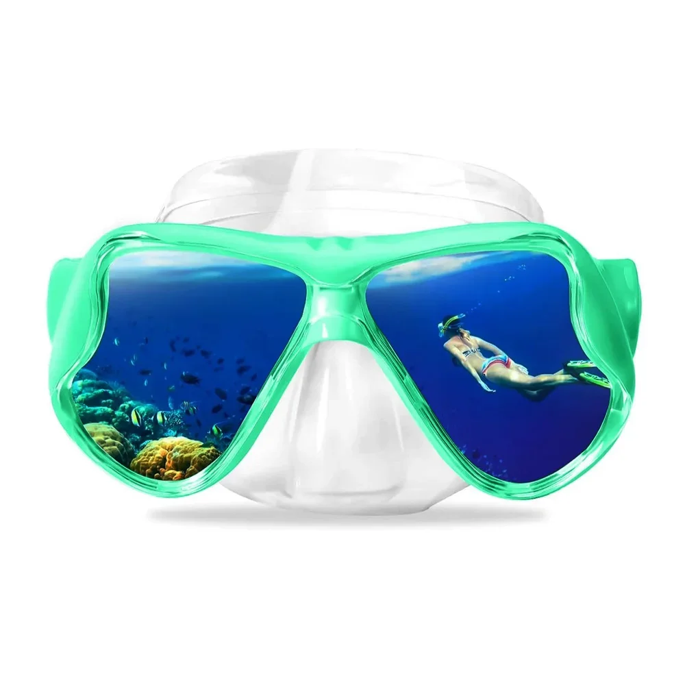 Nearsighted Myopia Diving Mask Dive Swimming Glasses Resin Plastic Lens, Googles Silicone Short-sighted Reading