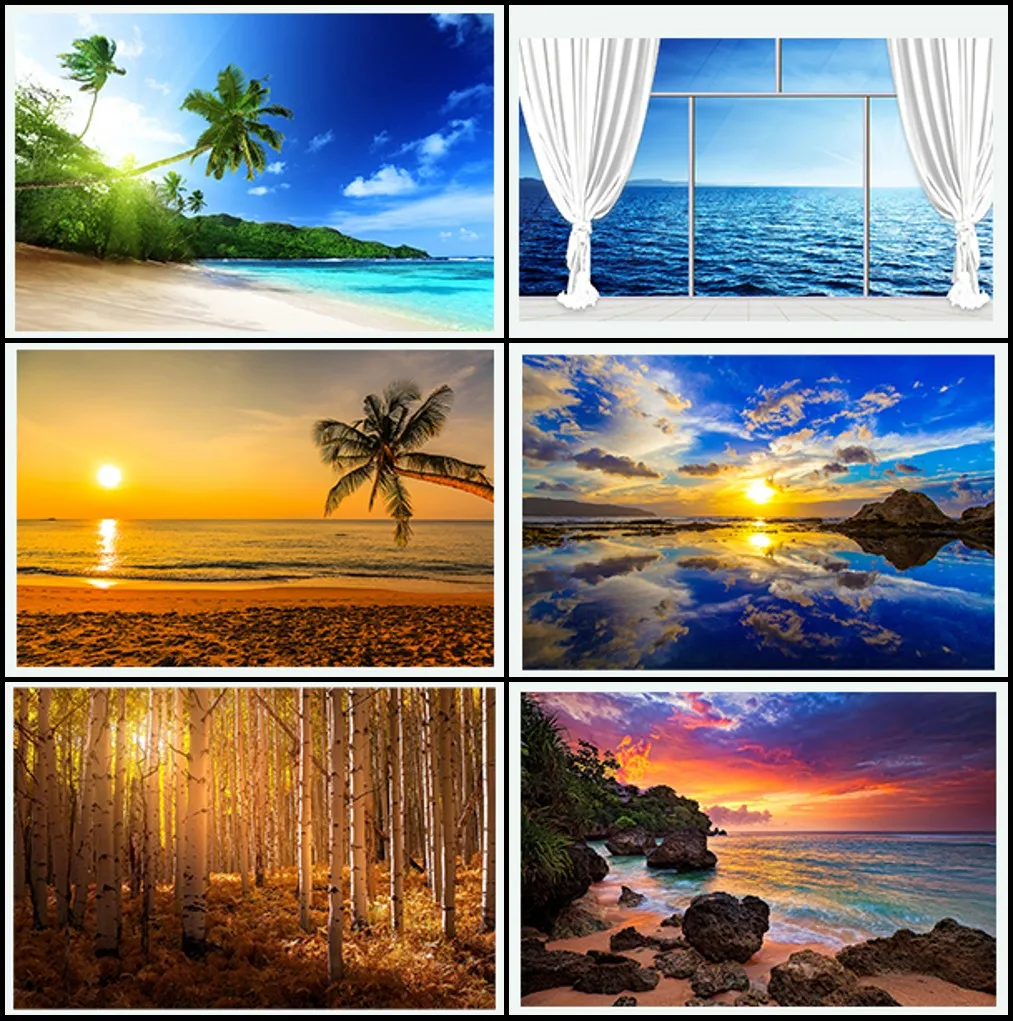belle plage tropicale au coucher du soleil avec palmier et illuminée