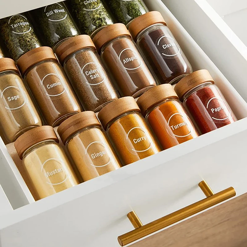 Labels Sticker Clear Waterproof Pantry Stickers Label Pantry Sticker Food Jam Seasoning Jar Self Adhesive Labels Stickers