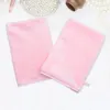 2pc Microfiber Body Wash Mitts Flannel Soft Face Mitten Bath Spa Cloth, Reusable Makeup Remover Mitt Gloves, European Style 1