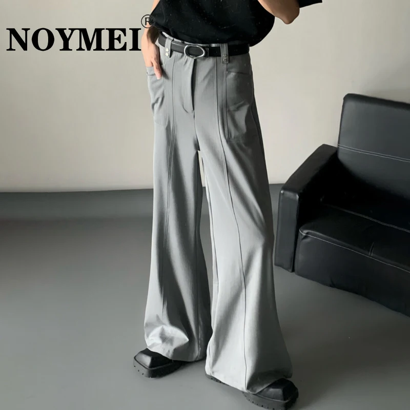 

Костюмные брюки NOYMEI, свободные, элегантные, высокого качества, с высокой талией, однотонные, повседневные, универсальные, весна-лето, Новые широкие брюки