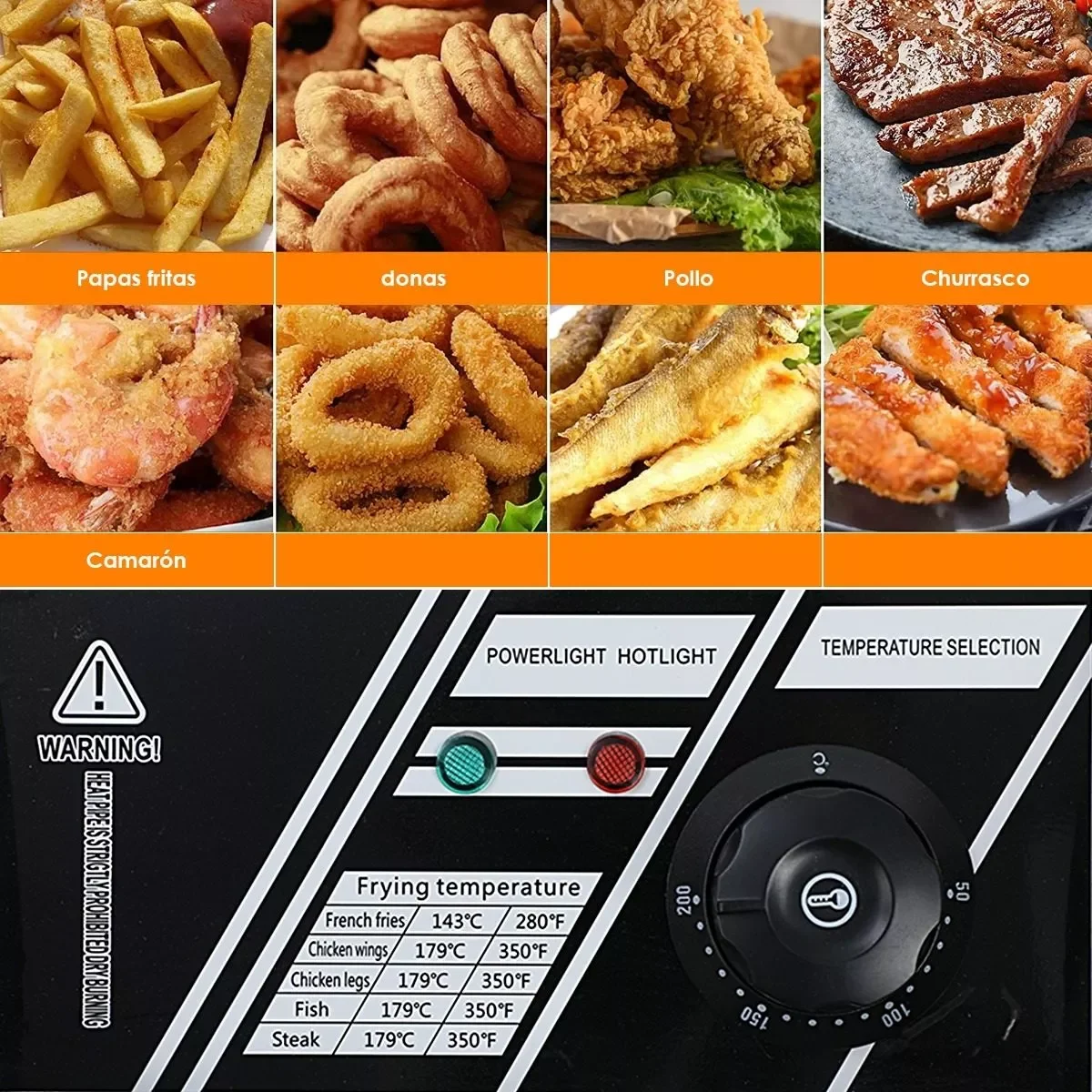 Electric Fryer Commercial Deep Frying Pan Multi-Functional Thickened Stall  Large Capacity Fried Chicken Fries Fryer Single - AliExpress