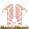 10 Pack Candy Christmas Tree Decoration lights Cane Light Outdoor Garden Wedding Party Decoration Holiday Walkway Patio Garden 1