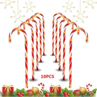 10 Pack Candy Christmas Tree Decoration lights Cane Light Outdoor Garden Wedding Party Decoration Holiday Walkway Patio Garden 1