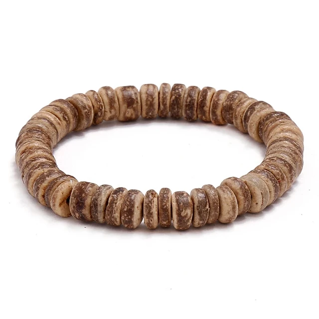 17-20cm Customs Bead Bracelet Men Women Wooden Beads for Bracelets Coconut  Shell Charm Arm Jewelry pulsera hombre 2023 - AliExpress