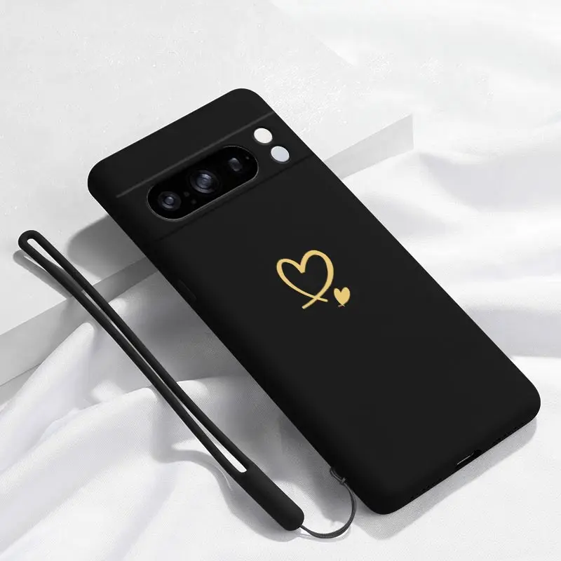 Hollow Heart Silicone Phone Case - Stylish Bracelet Design Cover
