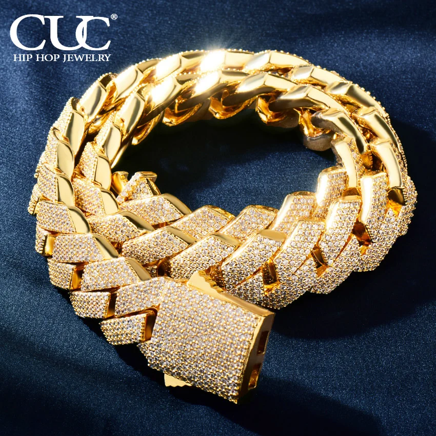 Cuc-homens-hip-hop-colar-20mm-4row-miami-cubana-corrente-cor-do-ouro ...