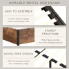 Full Size Lift Up Storage Bed Frame,Full Bed Frame with Bookcase Headboard & LED Lights, Wooden Platform with Charging Station 5