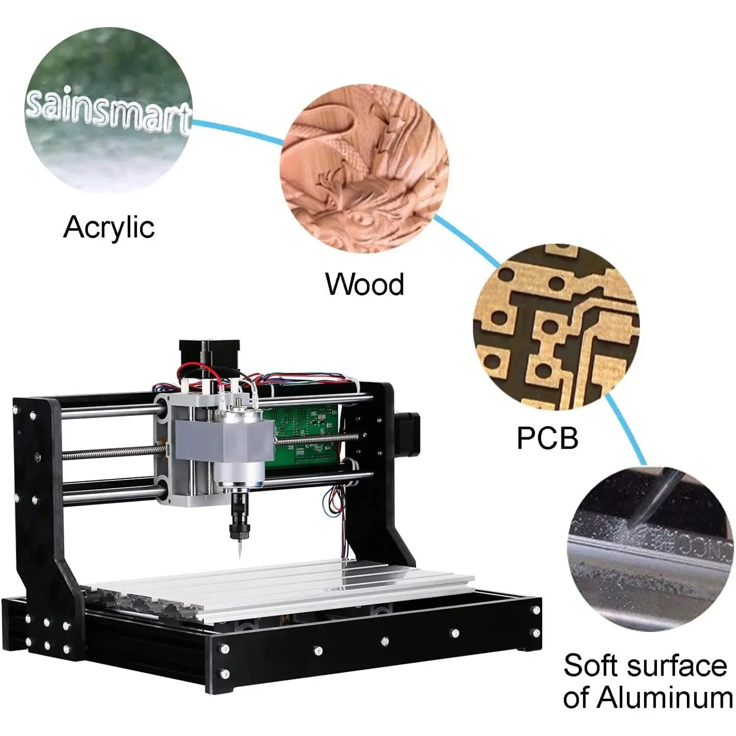 CNC 3018-PRO Router Kit GRBL Control 3 Axis Plastic Acrylic PCB PVC Wood Carving Milling Engraving Machine