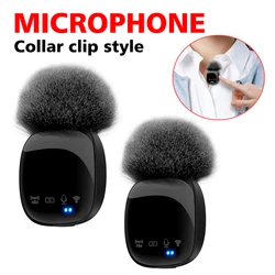 Wireless Lavalier Microphone HD Portable Audio Video Recording Mini Microphone for iPhone Android Live Gaming Phone Microphone