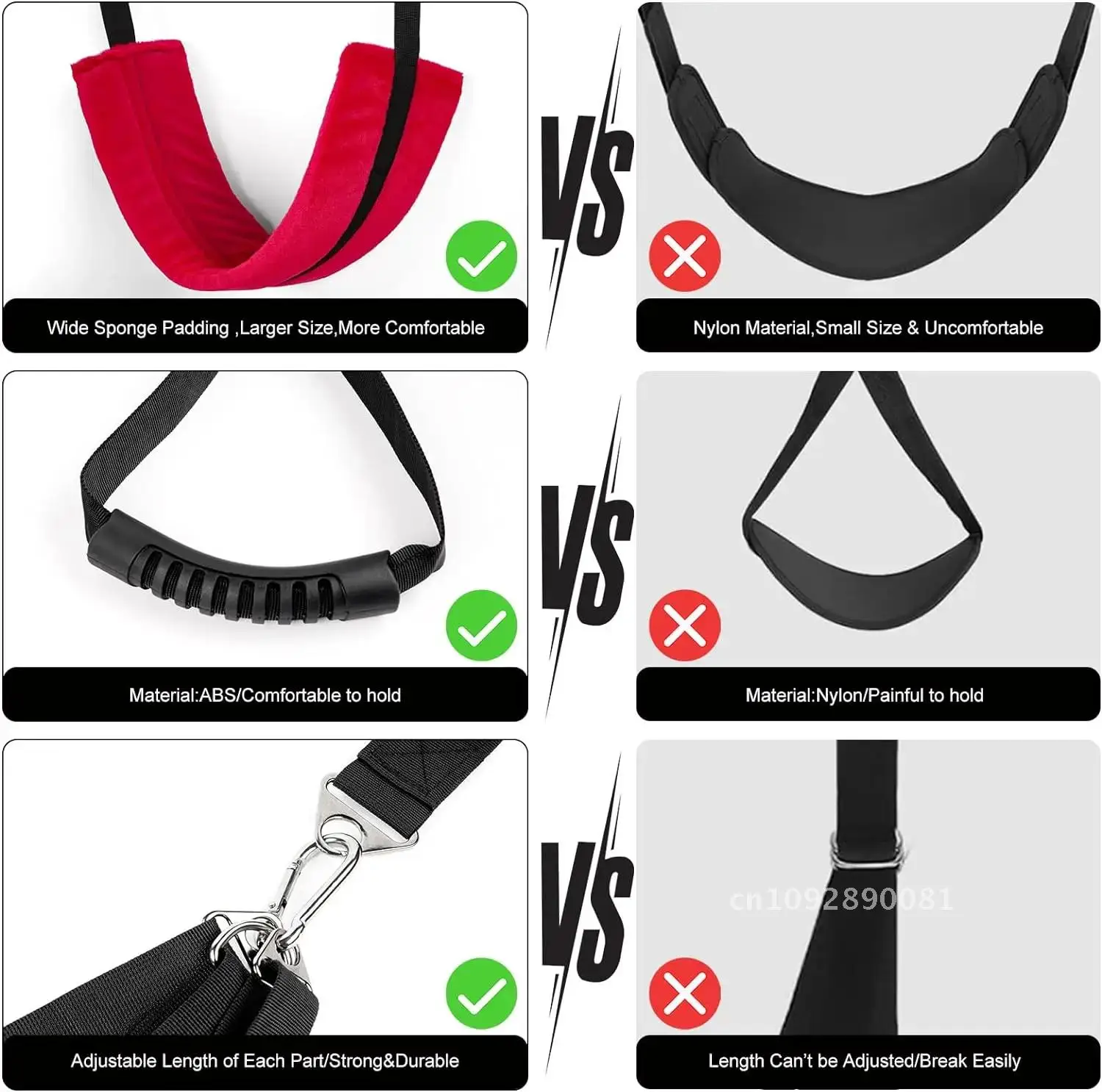 5 in 1 Sex Swing BDSM Bondage Restraints Kit Door and Toys and Restraint Sex Thigh Wrist Restraints Swing Ankle