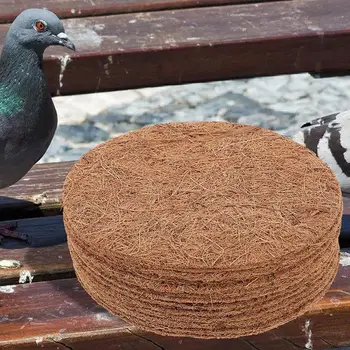 12pcs Nesting Pads Coconut Fiber Chicken Parrots Breeding Coop Bedding Bird Cage Box Liners Pigeon Nest Mat for Bird Nests NEW