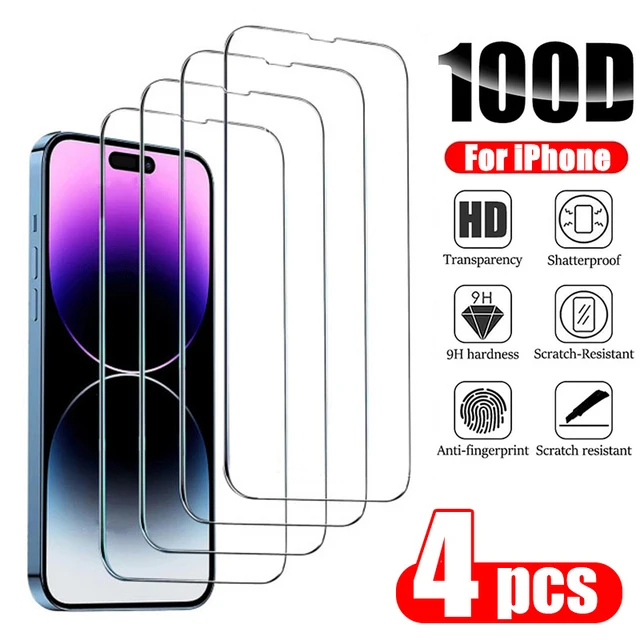 4 шт. закаленное стекло для iPhone 14 Pro Max 14 Plus 14Pro Защитная пленка для экрана iPhone 13 16 15 12 11 Pro Max 12Mini 13 Mini Glass 1