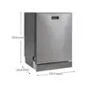 24" Dishwasher Top Control 3 Rack 15 Place 3.4g Quiet 51 dB Energy Star Silver Touch Panel Overflow Protection Dual Arms Low 4