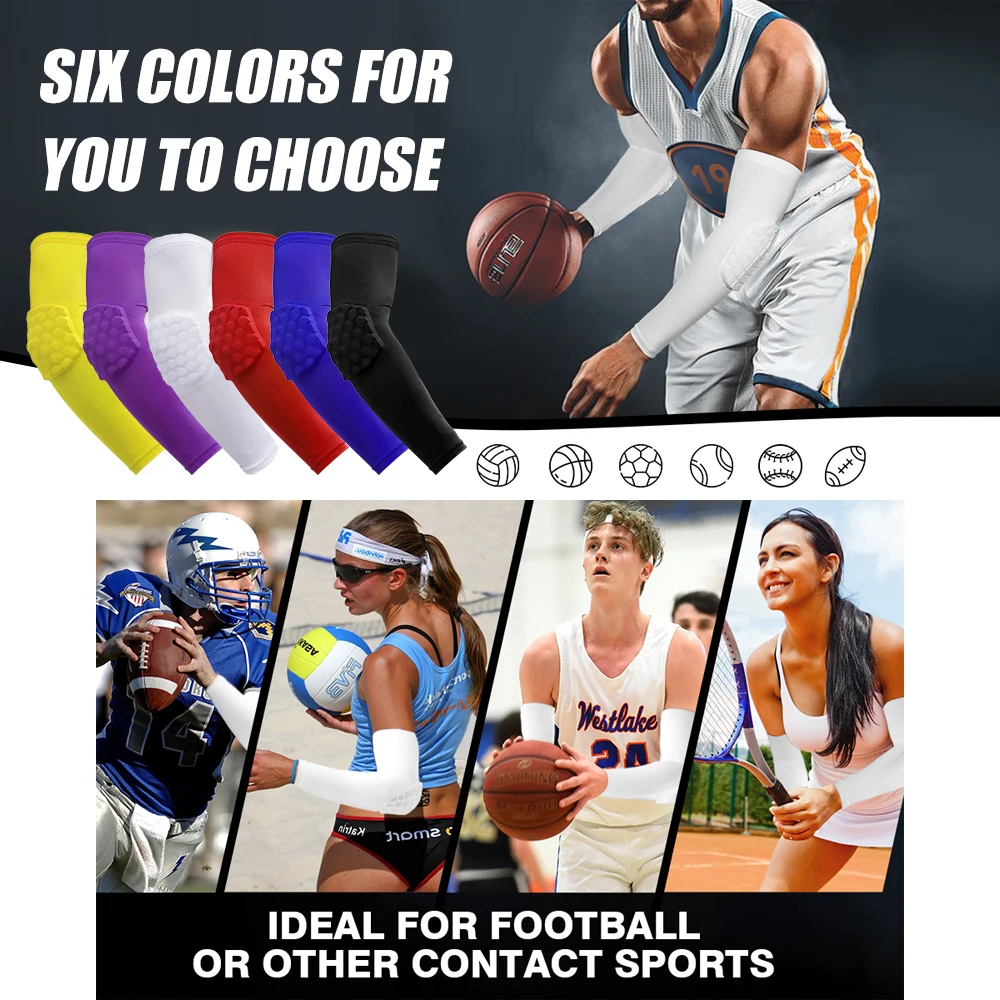 1pc arm sleeve armband elbow support Basketball Arm Sleeve Breathable  Football Safety Sport Elbow Pad brace protector - AliExpress
