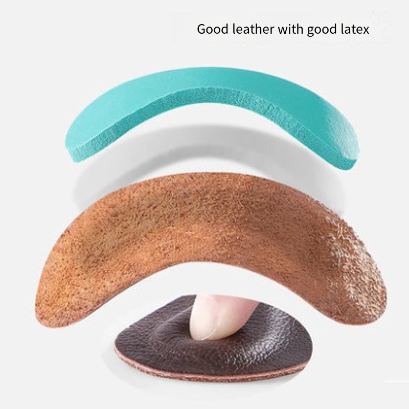 Cowhide Heel Protectors Stickers Sneakers Heels Feet Pads Genuine Leather Non Slip Shoe Pads Foot Pain Relievers Shoes Inserts