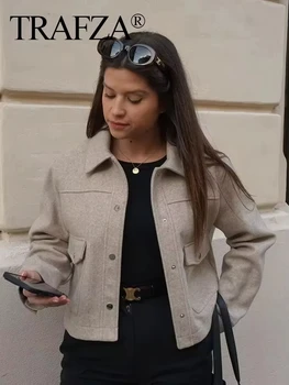 HH المرأة معطف الصلبة واحدة الصدر سترة طويلة الأكمام مع جيوب أمامية الخريف امرأة عادية الأمومة الزي ملابس خارجية 6