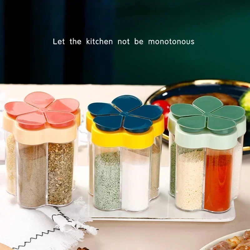 Seasoning Jar Plastic ContainerSeasoning Bottle Spice Organizer Outdoor Camping Seasonins Containers Kitchen Gadget Sets 2025