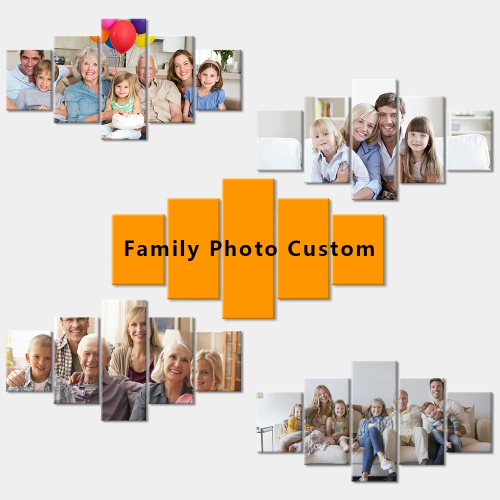 Arte da parede decoração de casa quadro fotos em tela 5 peças pinturas hd impressões sala estar cartaz feito sob encomenda pengda