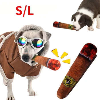 See246eb388b042d98c1aebc0ece0baf7E.jpg Dog Bite Toy Simulation Cigar Funny Interactive Sound Puppy Toy Dog Chew Squeak Toy Pet Accessories