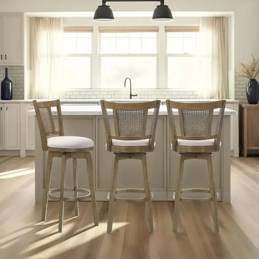 Set of 3 Swivel Counter Barstool 4