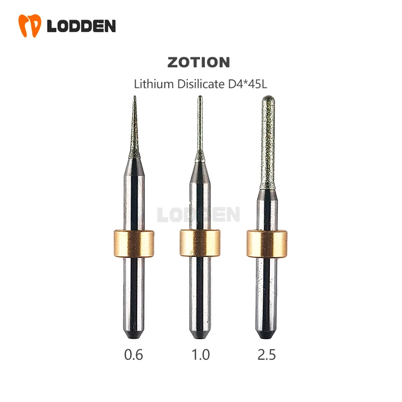 LODDEN 1 Stück Lithium-Disilikat-Fräser für Zotion C5M Dentallabormaterialien Glaskeramik D4 Magnetring-Schleifbohrer – Detail 1