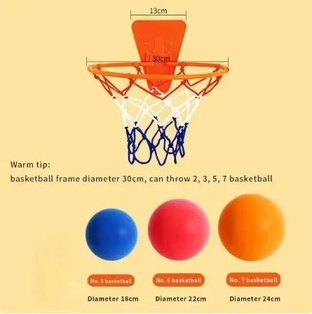 Bolas hinchables deportivas de baloncesto silenciosas para interiores, Material de espuma de alta densidad, aro de red de cortesía para entrenamiento de niños y adultos