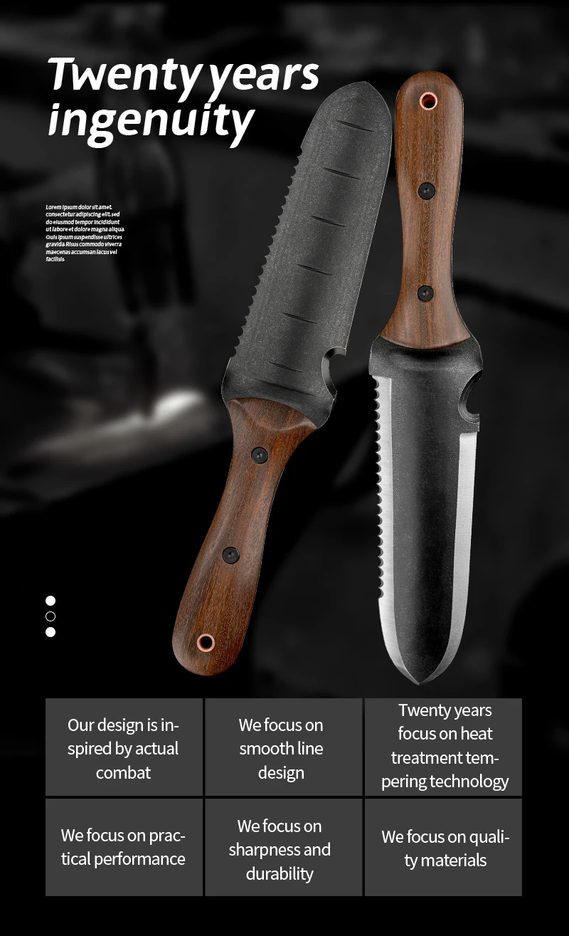 Description Picture 4 of itemGarden shovel, outdoor gardening shovel, cutting saw, portable and multifunctional mud digging knife, high-end camping tool thic