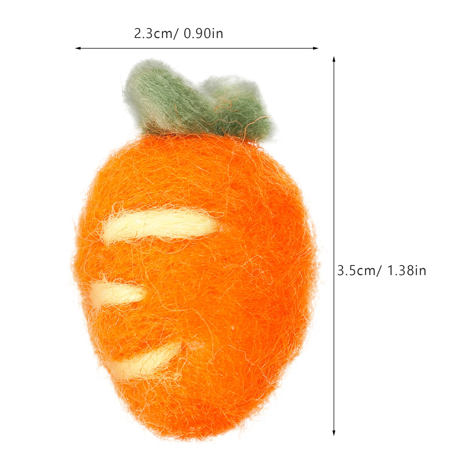 Carrot Birthday Party Decoration Felt Ornaments Clothing Ball Toy Wool Craft Decorations 8 Pcs
