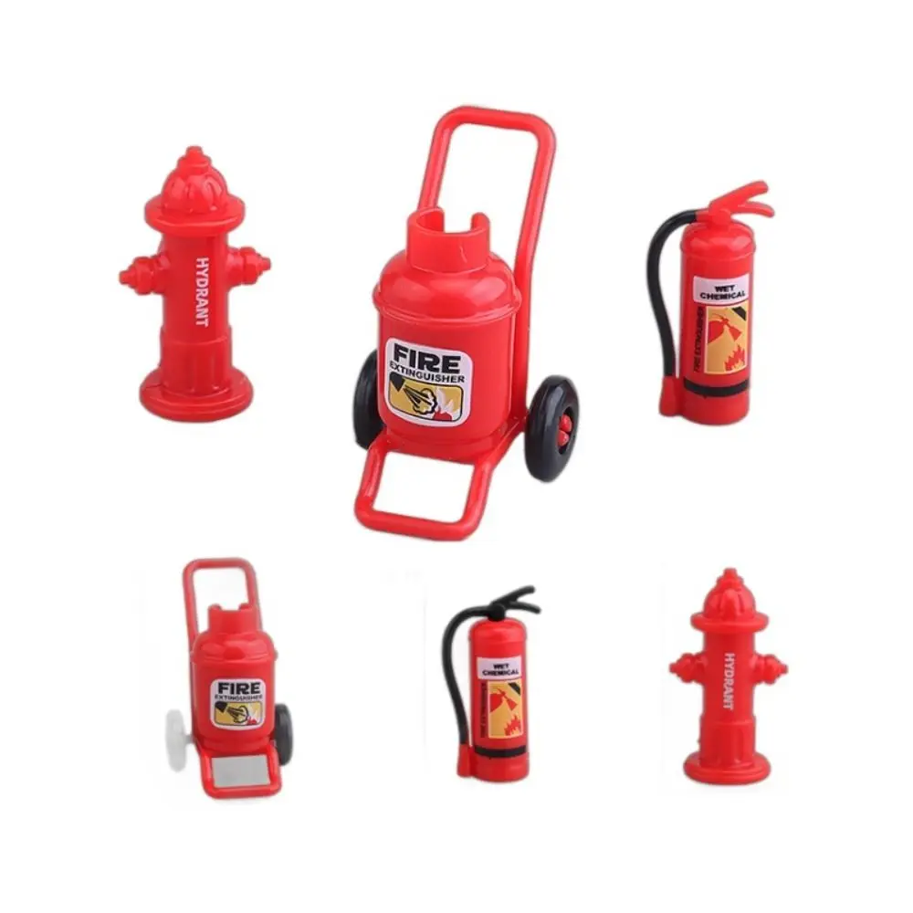 Plastic Dollhouse Mini Fire Extinguisher Acrylic Fire Hydrant Doll Accessories Doll House Decoration for 1/6 And 1/12 Dollhouse 3
