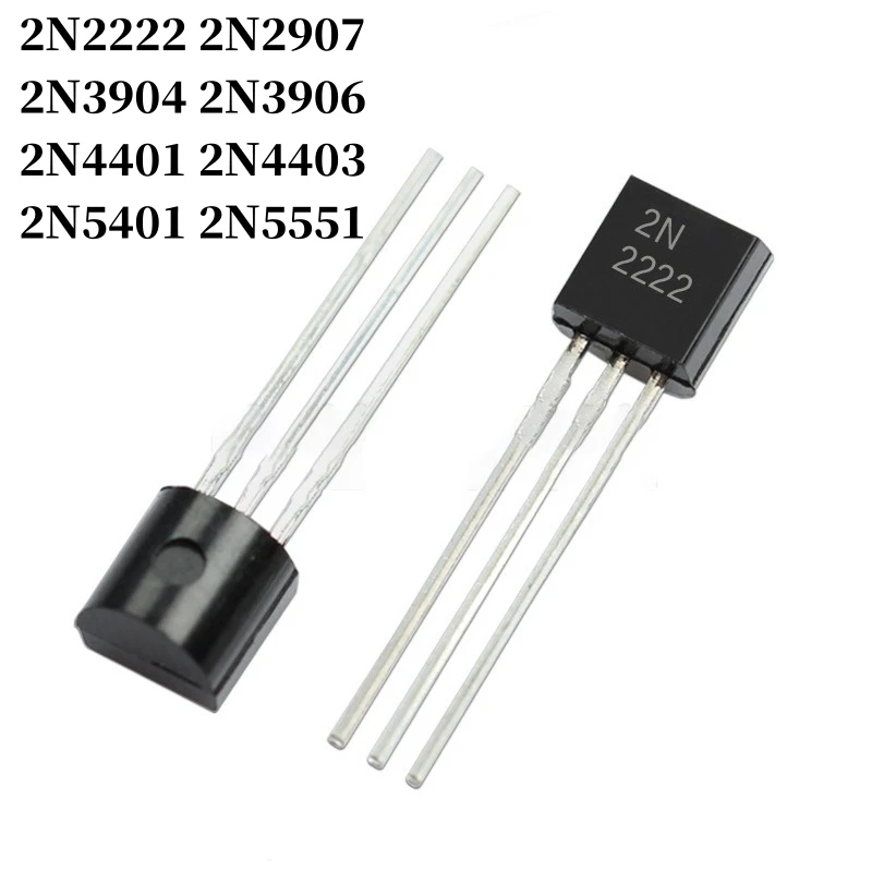 

100~1000Pcs 2N2222 2N2907 2N3904 2N3906 2N4401 2N4403 2N5401 2N5551 DIP Transistor TO-92 PNP NPN Bipolar Amplifier Transistor