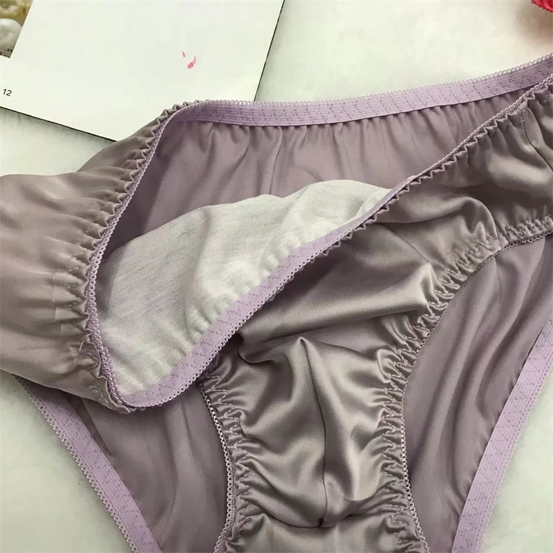 Briefs Men Sexy Underwear Silk Fashion Panties Low-Rise U Convex Bulge Pouch Lingerie Mens Slip Cueca Men's Underpants 3