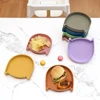 Food Grade Silicone Dish For Babies BPA Free Cartoon Cat Children Dishes Toddle Training Tableware Feeding Bowls Baby Stuff 2