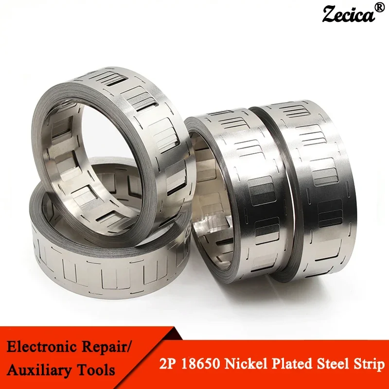 1 Roll 10m  2P 0.15*27mm Nickel Plated Steel Strip For 18650 Lithium Battery Pack Welding Tape Nickel Belt Nickel Strip