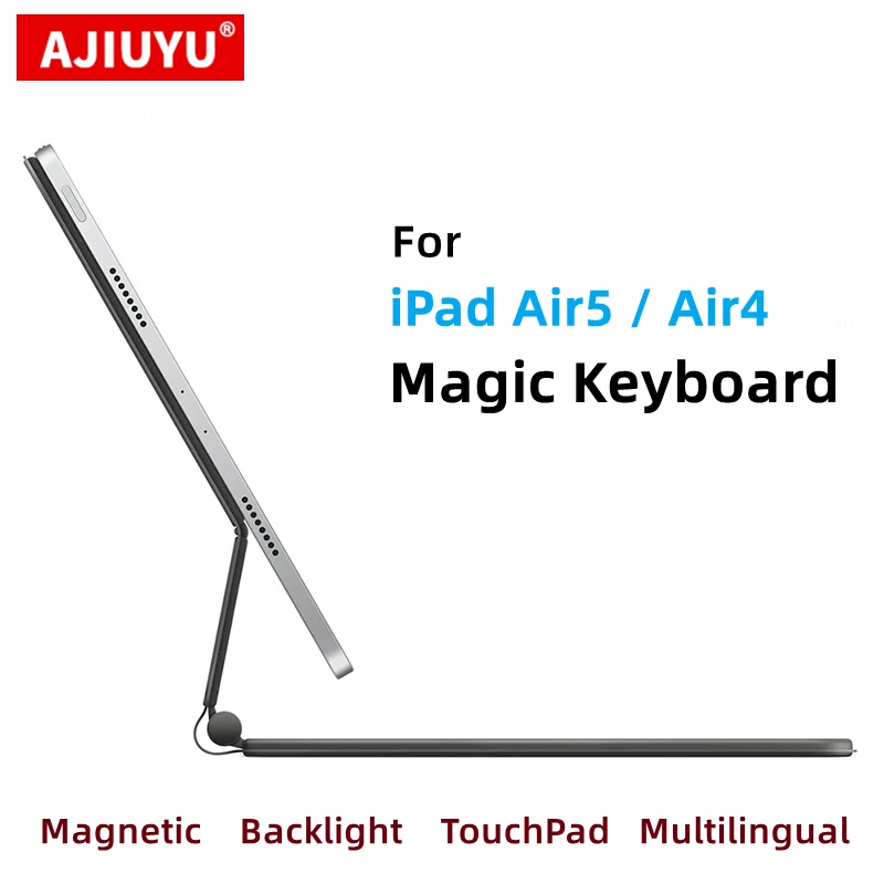para Ipad ar 10.9 Polegada Teclado Mágico 2023 2023 Air5 Air4 Pro 11 12.9 2023 Tablet Touchpad Backlight Teclado Magnético Capa