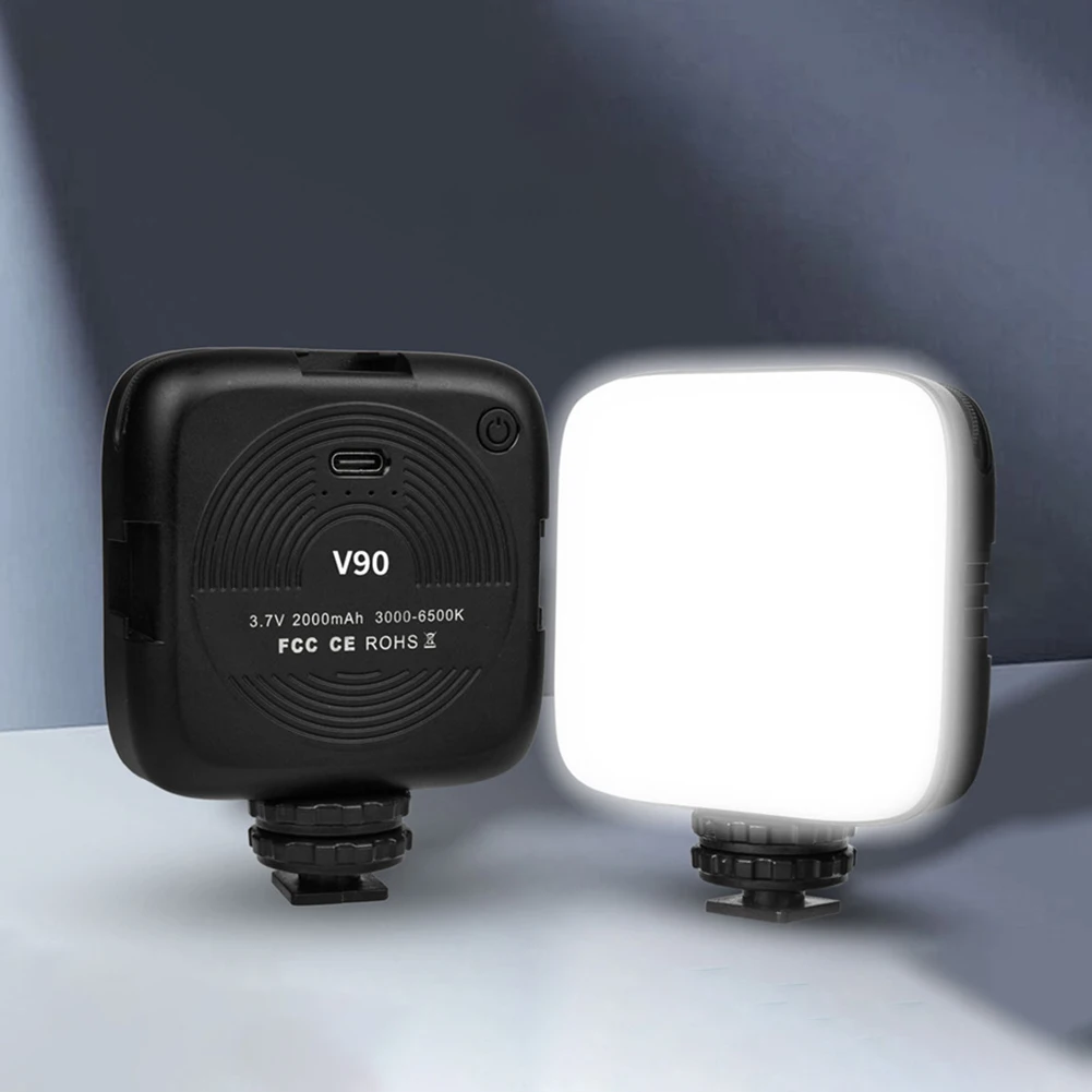 미니 스튜디오 사진 조명, 2 색 온도 포켓 LED 비디오 조명 램프, 2000mah 카메라 전화 사진 필 조명
