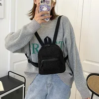 Cute Mini Plush Backpack for Kids Adult Parent-Child Shoulder Bag Autumn Lamb Fleece High-capacity Korean Student Samll Backpack 2