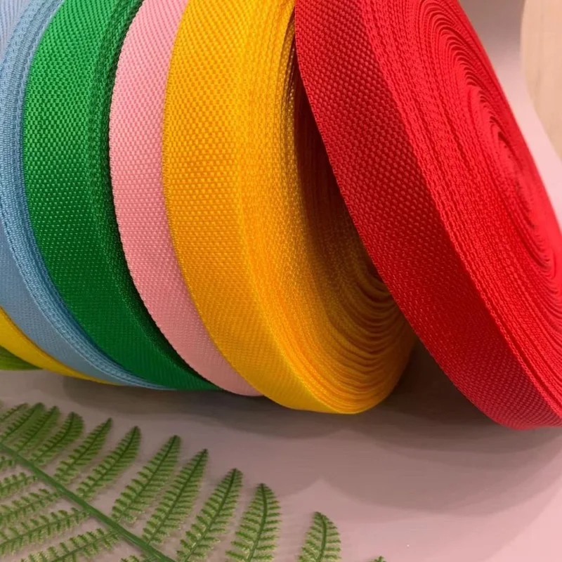 

100m/lot 10mm To 5cm 900D Wired Ribbon Plain Polypropylene Belt Thickened PP Slung Backpack Clothing Accessory Wired Ribbon