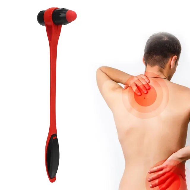 Manual Massage Hammer Massage Hammer Flexible One Piece Muscle Relax Moderate Hardness Silicone Lever Principle for Full Body 3