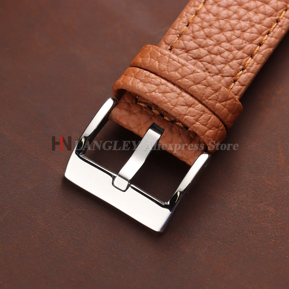 Lychee Pattern Soft Leather Watch Strap - Waterproof Bracelet