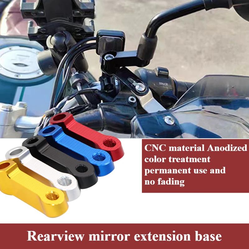 Motorcycle Rearview Mirrors Extension Riser Extend Adapter Mirror Extender Adapters Riser Supplies Rear View Base Mirrors motorcycle mirror motorcycle mirrors