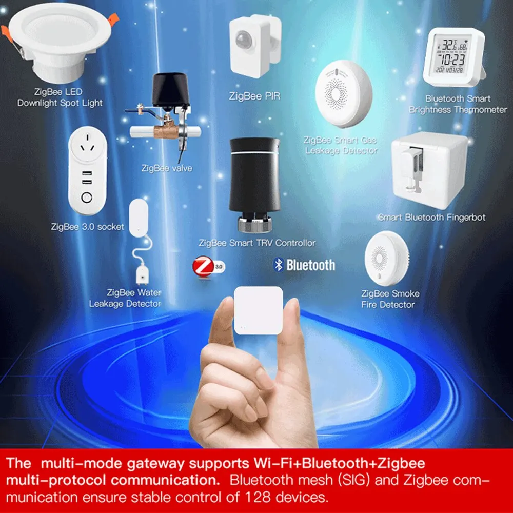 Tuya Zigbee Wireless Multi Mode Hub Gateway for Smart Home Automation for Zigbee Devices Via Smart Life smart zigbee bridge smart zigbee gateway