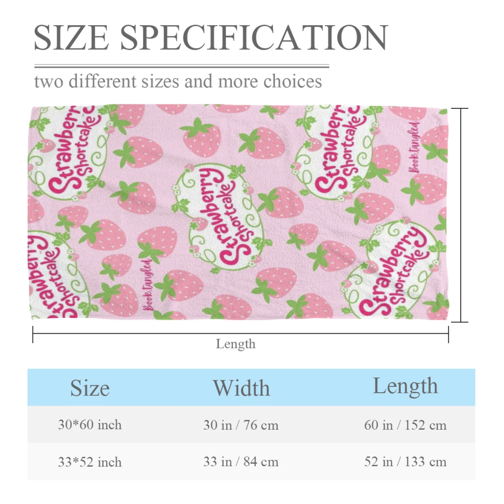 Strawberry Shortcake  Beach Towel Bathing Cover-ups Outing Towels Summer
